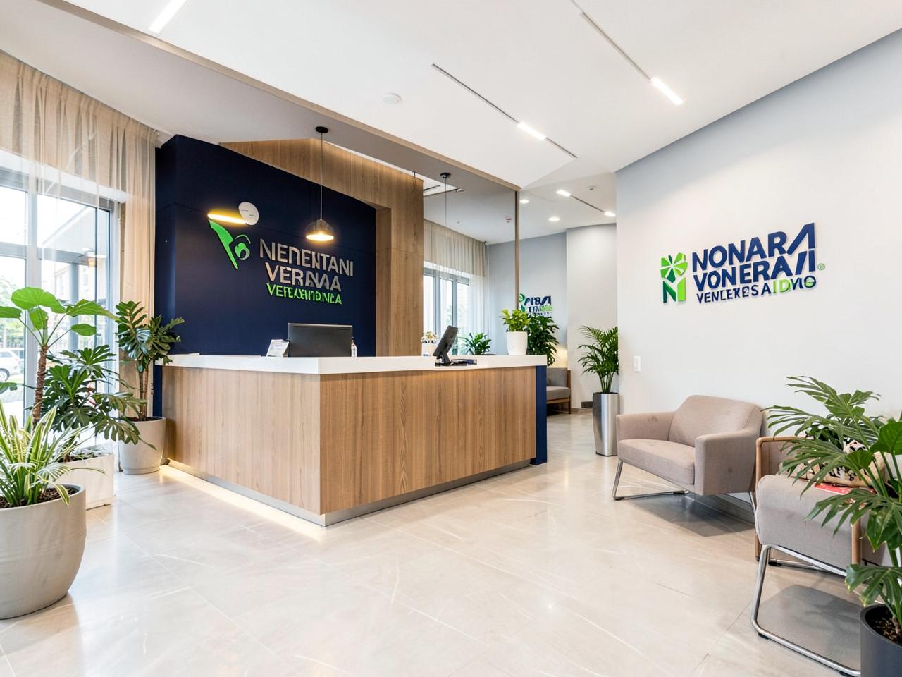 Bright reception area at Albion Animal Hospital