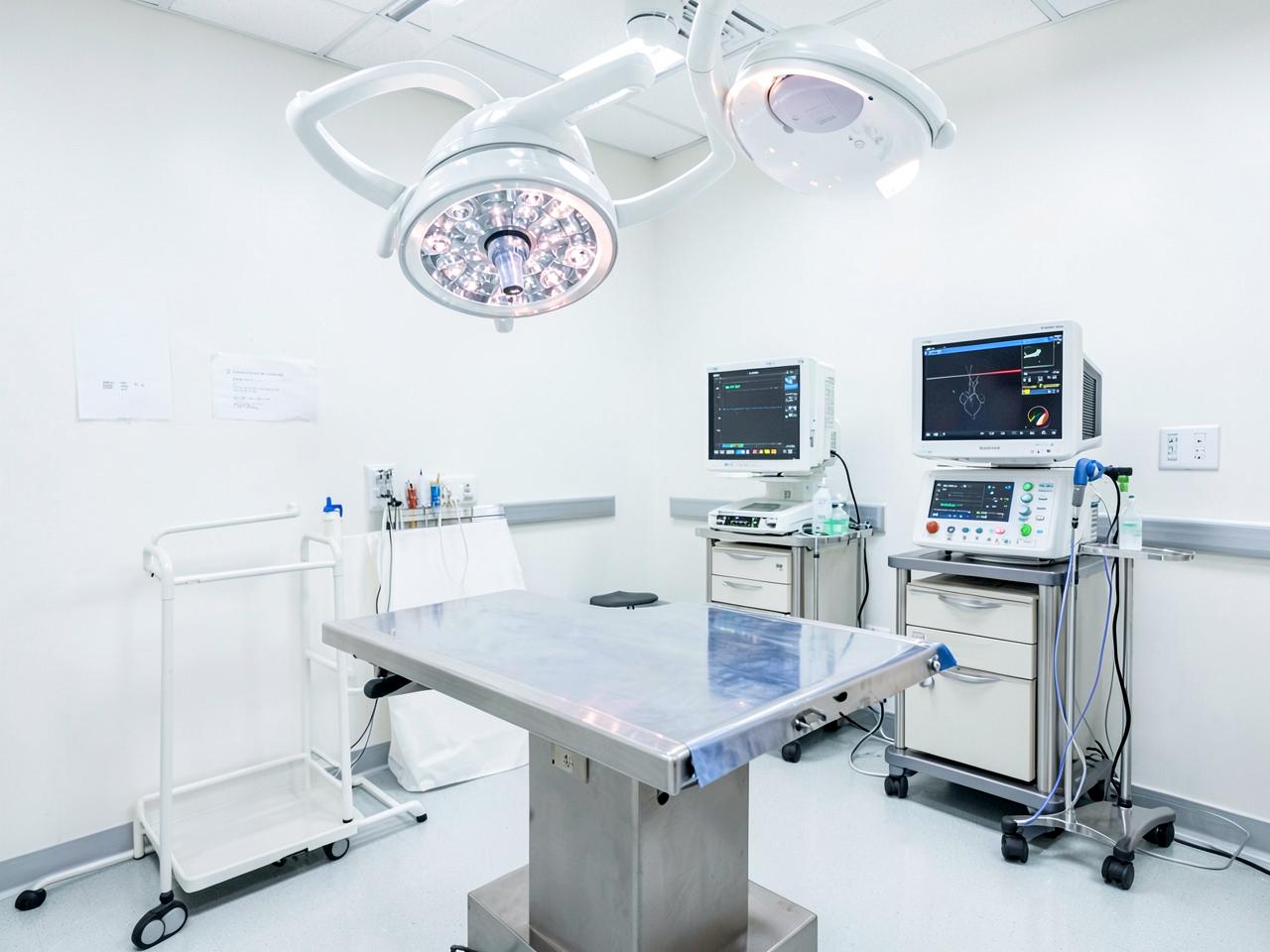 Surgical suite with monitoring equipment